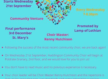 Haddington Community Choir Rehearsals - September 2022